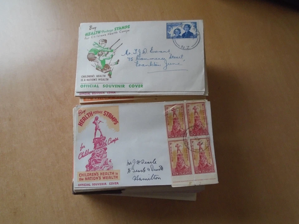 New Zealand - Circa 170 x 1940s & 1950s health first day covers. See pics below. - image 1 of 1