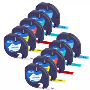 10 piezas 91331 91332 fabricante de etiquetas de plástico compatible con DYMO Letratag LT-100H - Imagen 1 de 11