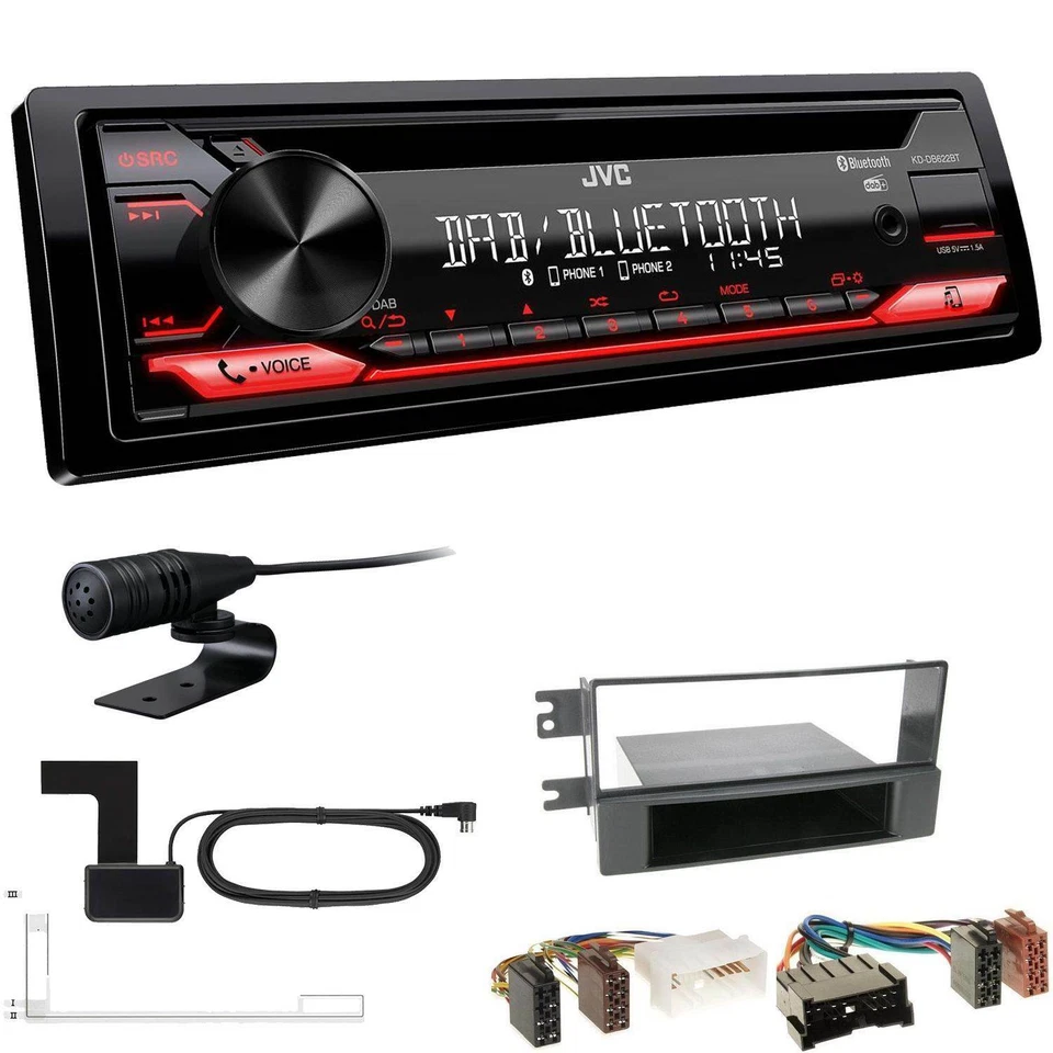 JVC KD-DB622BT DAB inkl Antenne Bluetooth USB für KIA Cerato Facelift 2005-2008 - Bild 1 von 4