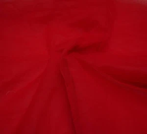 Red Net Fabric Plain Net 44/45" Width, for dresses , Craft, 1 YARD - Picture 1 of 3