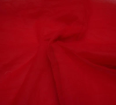 Red Net Fabric Plain Net 44/45" Width, for dresses , Craft, 1 YARD - Image 1 of 3