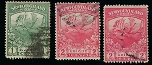 1919 NEWFOUNDLAND 1c & 2c USED STAMPS SCOTT 115 & 116 - Picture 1 of 2