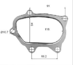 TURBO GASKET EARLY J20-25 OUTLET 5 LAYER STAINLESS STEEL PERMASEAL - Picture 1 of 1