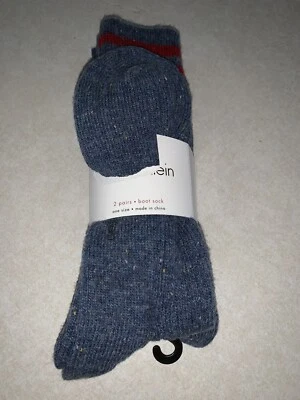 Calvin Klein Mujer 2 Pares Calcetines Bota Mezcla Lana Azul Talla 7-12 Nuevos Foto 1 de 4