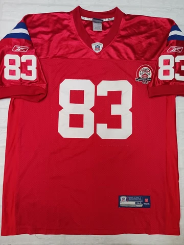 Reebok NFL New England Patriots Jersey 83 Wes Welker in Red Size 54 Cover