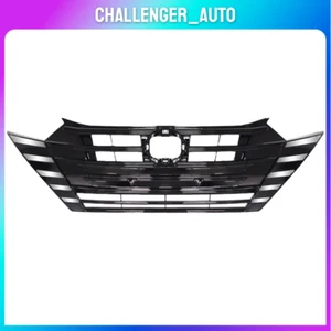 Front Bumper Grille Assembly Chrome & Black Fits 2023-2025 Nissan Versa Plastic - Picture 1 of 10