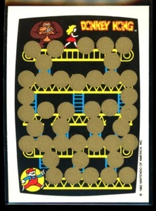 DONKEY KONG 1982 Topps Scratch-Off Yellow/Blue NM C3 - Imagen 1 de 2