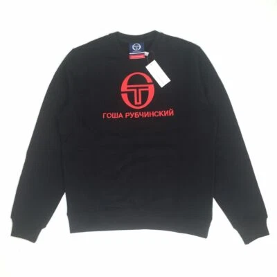 NUEVO CON ETIQUETAS Sudadera Gosha Rubchinskiy Sergio Tacchini Negra Logo SS17 AUTÉNTICA Foto 1 de 4