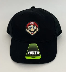 Mario Nintendo Boys Kids Youth Snapback Black Snapback Baseball Hat Cap - Picture 1 of 10