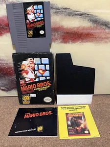 Oval Seal Super Mario Bros. Nintendo NES W/Box, Manual, Insert & Black Sleeve - Picture 1 of 12