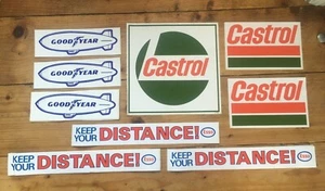 VINTAGE 80'S MOTOR OIL RELATED MECHANIC GARAGE WINDOW STICKERS CLASSIC CAR DECAL - Picture 1 of 8