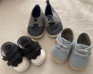 3 Pair Infant Soft Soled Shoes Blue Mayoral, Denim Nuby, Black Denim Chicco 17 - Picture 1 of 13