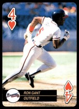 1992 U.S. Playing Card Co. Baseball Aces #4 Ron Gant Atlanta Braves