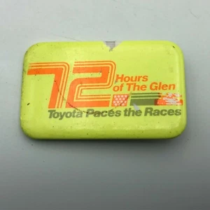Pinback 72 Hours Of The Glen Toyota Paces The Race POOR Badge Button Pin Vintage - Picture 1 of 12