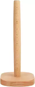 Wooden Paper Towel Holder, Bamboo Kitchen Paper Holder Countertop Stand up Towel - Picture 1 of 9