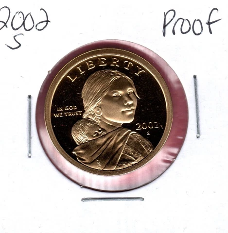 2002-S SACAGAWEA DOLLAR STRAIGHT FROM A PROOF SET .ACTUAL COIN  #C12224 Cover