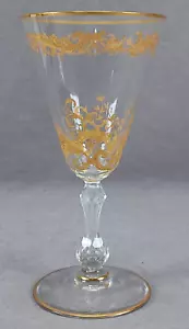 Antique Saint Louis Micado Gilt Engraved Pattern 887 7 Inch Water Goblet - Picture 1 of 10