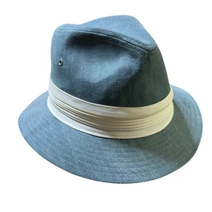Vintage J Hats Fedora Americana Collection Blue Hat Casual Travel Medium - Picture 1 of 6