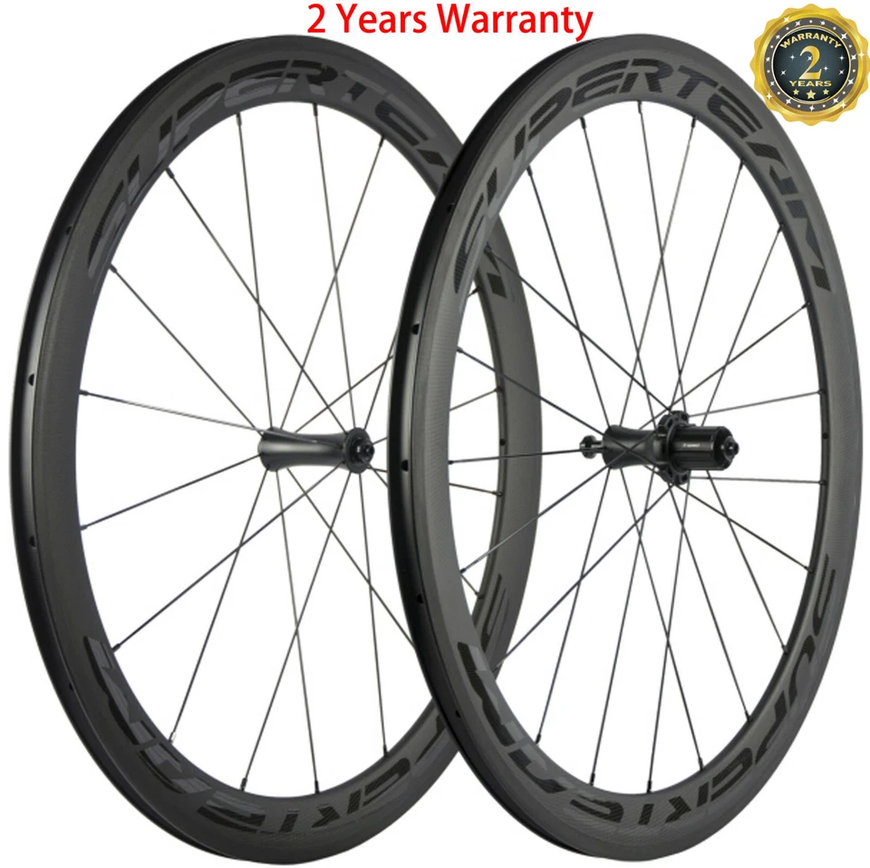 50mm Vollcarbon Laufradsatz Rennrad Drahtreifen Carbon Laufradsatz Laufrader R7 - Bild 1 von 4