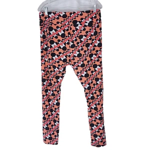 LuLaRoe Disney Minnie Mouse TC Leggings Tall Curvy Peach Orange Black 32X29 - Picture 1 of 10