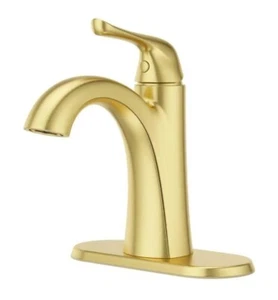 Pfister LF-042-MALBG Willa 1-Handle 1-Hole Bathroom Faucet Brushed Gold OPEN BOX - Picture 1 of 7