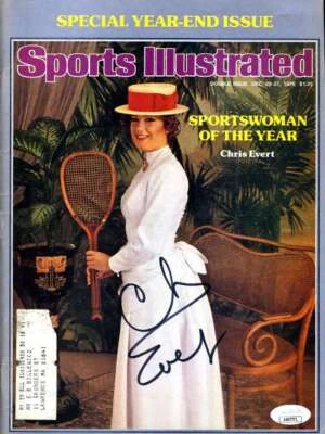 Chris Evert JSA Cert Signed  1976 Sports Illustrated Magazine Autograph - Image 1 of 2