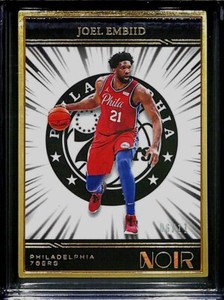 2020-21 Panini Noir Basketball Statement Edition #214 Joel Embiid No 6 of 11
