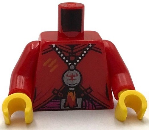 Lego New Minifig Red Torso Robe w/ Medallion on Chain Tassel Part | eBay