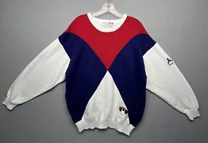 Suéter tejido vintage manga larga bloque color mujer Intarsia Pringle talla XL - Imagen 1 de 10