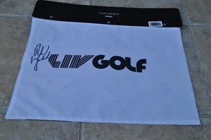 LIV Golf Flag Signed By Phil Mickelson US Masters The Open With COA - Picture 1 of 3
