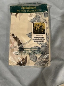 NEW ~ Vintage SPRINGMAID Pillow Case Set of 2 ~ Metropolitan Museum Birds Darby - Picture 1 of 7