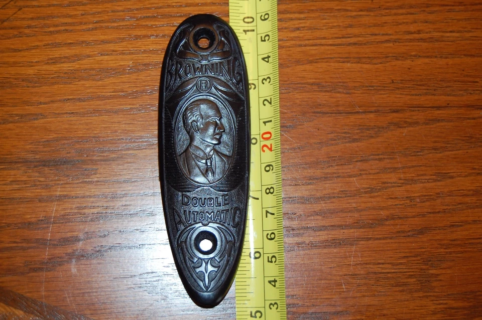 BROWNING DOUBLE AUTO ROUND KNOB BUTT PLATE  #387 - Image 1 of 4
