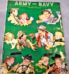 1955 OFFICIAL NCAA COLLEGE FOOTBALL PROGRAM NAVY VS. ARMY VERY RARE HISTORIC - Picture 1 of 8
