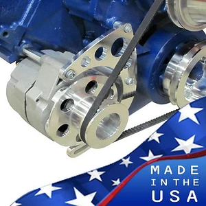 429 460 Ford Alternator Bracket GM 1 Wire & Mechanical Water Pump BBF Billet - Picture 1 of 7