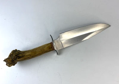 Smith & Wesson BOWIE Crown Stag Antler Fixed Blade  Hunting Knife Hand Crafted - Image 1 of 4