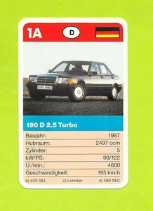 Carte Mercedes Benz - 190 D 2.5 Turbo - N°1A - Picture 1 of 2