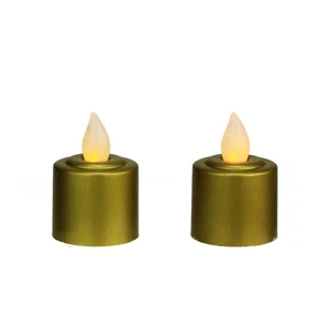 Northlight 2 Oro B/O LED Parpadeante Ámbar Iluminado Navidad Votivo Cles 2.25" - Imagen 1 de 3