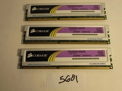 Corsair XMS3 Platinum 3x2Gb=6Gb PC3-10600 1333Mhz DDR3 Desktop Memory RAM (5601) - Image 1 of 2