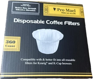 Pro Mael 360 Count Disposable K Cup Keurig Coffee Filter 360 Count, White Eco - Picture 1 of 5