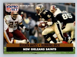 1991 Pro Set Spanish #160 Rueben Mayes New Orleans Saints - Picture 1 of 2