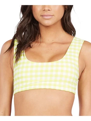 Hermoso traje de baño ROXY para mujer amarillo copas extraíbles sol cuello cuadrado M Foto 1 de 3