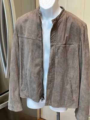 John Varvatos Goat Suede Jacket-Medium-Gray - Image 1 of 4