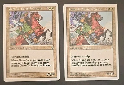 Guan Yu, Sainted Warrior Portal Three Kingdoms MTG Regular Moderately Played X2 - Image 1 of 4
