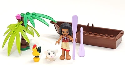 Lego Moana Pua & Hei Hei Minifigura Lote Barco Remos Palma Disney Princesa Animales Foto 1 de 4