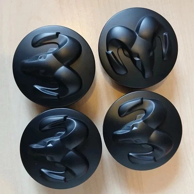 For 2004-2018 Dodge Ram 1500 Avenger 4PCS Matte Black 63mm Wheel Center Hub Caps - Image 1 of 4