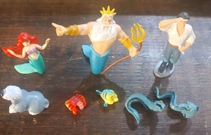 Disney Little Mermaid Figure Toy Lot Of 8 PVC Cake Toppers  - Picture 1 of 5
