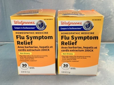 Walgreens Flu Symptom Relief, 2 Pack, 30 Doses Each, Homeopathic, EXP 3/28 - Image 1 of 4