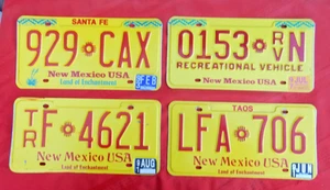 LOT 4 Vintage NEW MEXICO Nummernschilder, passendes Paar, Plate Taos, Santa Fe Zia - Bild 1 von 11