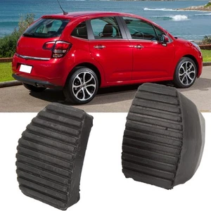 213026 Easy Install Foot Pedal Cover Black 1 Pair Clutch Brake Pedal Pads Rubber - Picture 1 of 22
