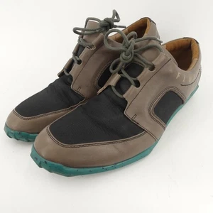 John Fluevog Found Toe Future Bodden Brown Teal Casual Dress Shoes Men's 11 - Picture 1 of 9